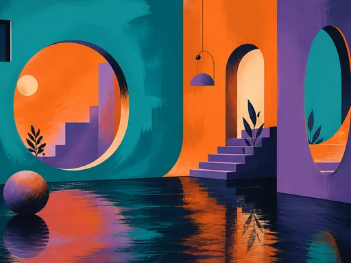 Wide 2D Animated Scene — Abstract Galaxy Fold wallpaper