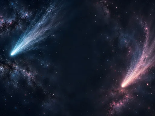 Two Comets in Empty Space — Space wallpaper