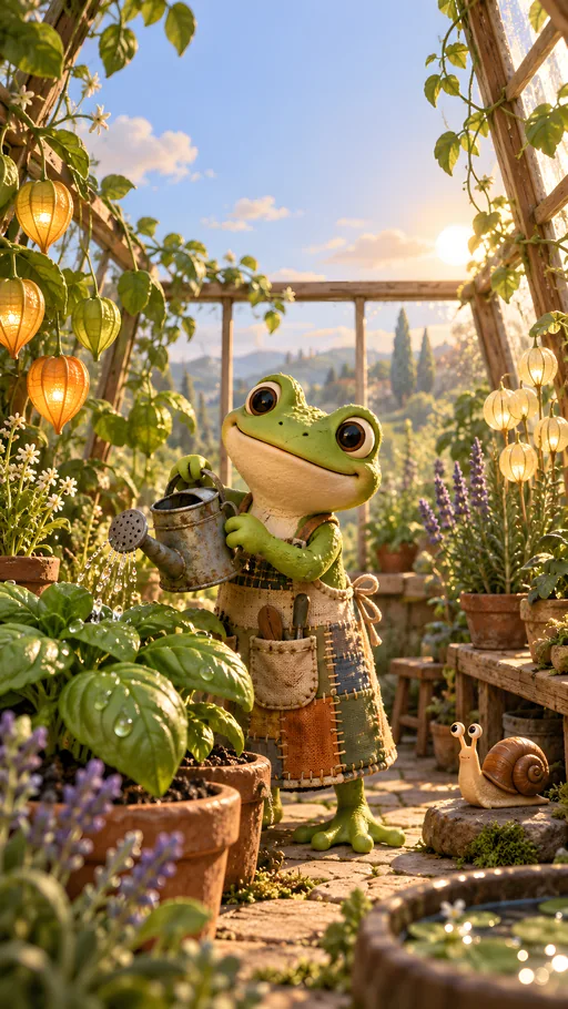 Frog in a Magic Greenhouse — Animals & Wildlife wallpaper