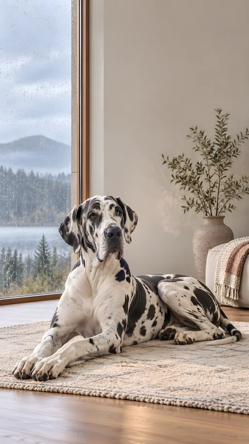 Great Dane on a Neutral Rug — Pets wallpaper