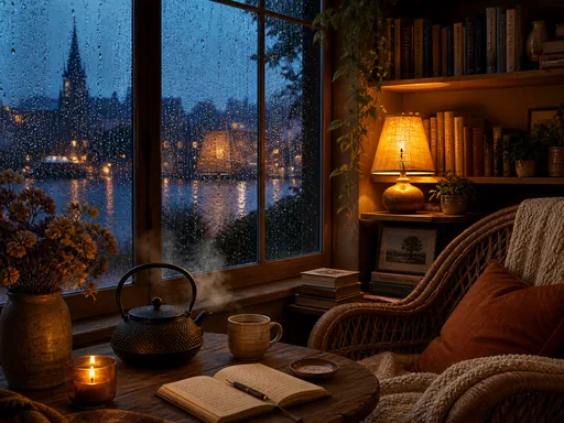 Wide Cozy Interior Glimpsed — Fantasy Galaxy Fold wallpaper