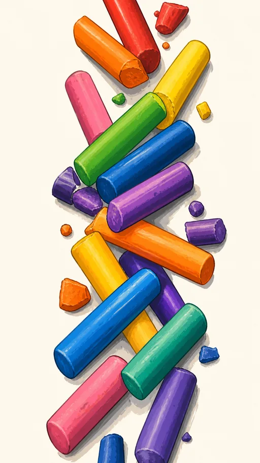 Tall 2D Illustrated Scene — Objects & Still Life wallpaper