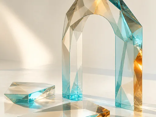 Large Faceted Translucent Arch — Abstract Galaxy Fold wallpaper