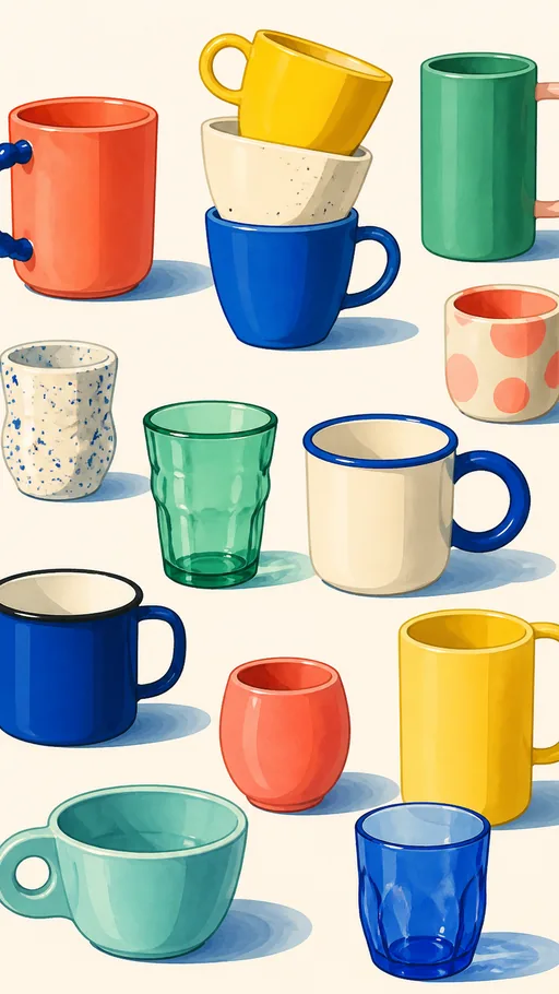 Tall 2D Illustrated Scene — Objects & Still Life wallpaper