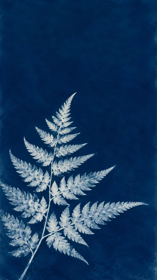 Fern on Prussian Blue — Flowers & Plants wallpaper