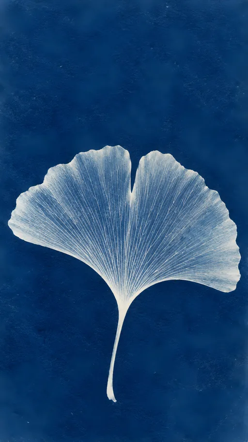 Ginkgo Leaf on Blue Paper — Flowers & Plants wallpaper