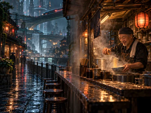 Midnight Noodle Stall — People & Portraits wallpaper
