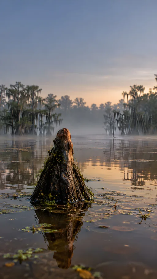 Cypress Knee in Bayou Water — Nature & Landscapes wallpaper