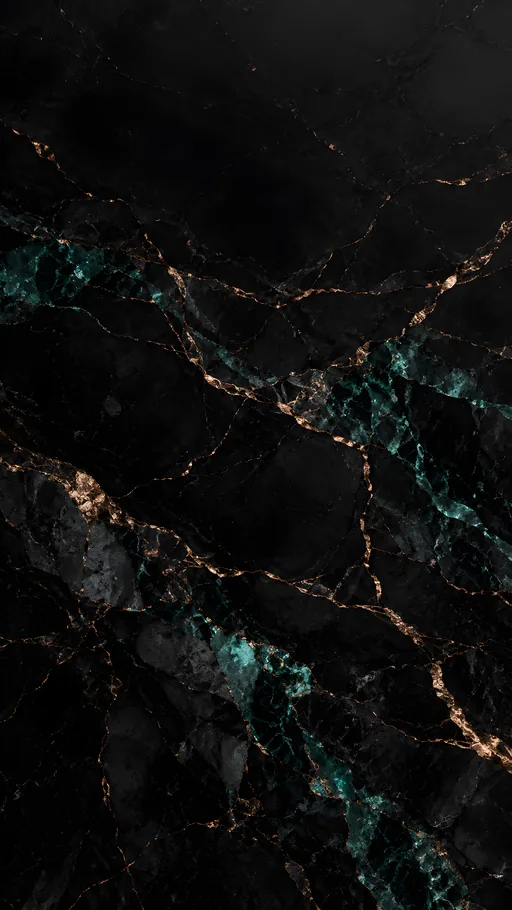 Black Marble with Copper Veins — Abstract wallpaper
