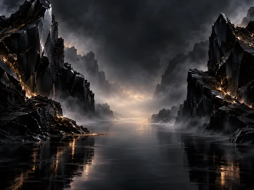 Obsidian Masses — Abstract wallpaper