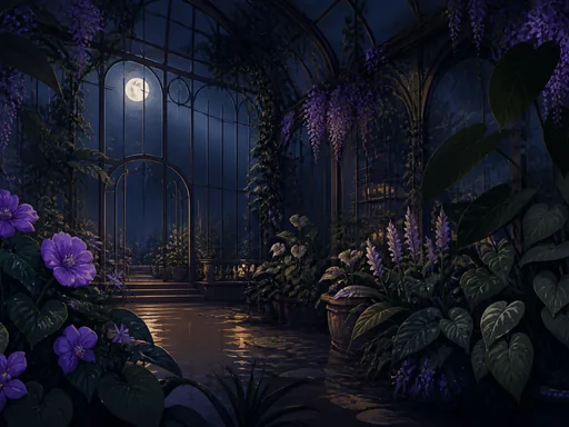 Wide Animated Botanical Scene — Flowers & Plants Galaxy Fold wallpaper