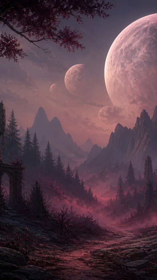 Beautiful Atmospheric Dark-fantasy Environment — Fantasy wallpaper