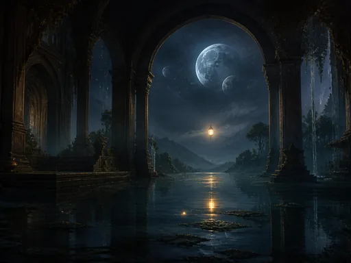 Beautiful Atmospheric Dark-fantasy Environment — Fantasy wallpaper