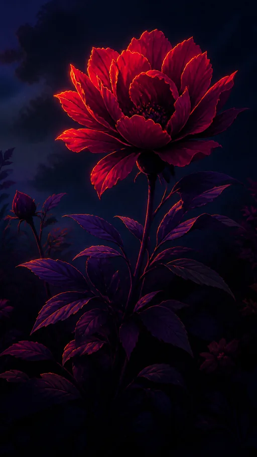 Sophisticated 2D Nocturnal Flowers — Flowers & Plants wallpaper