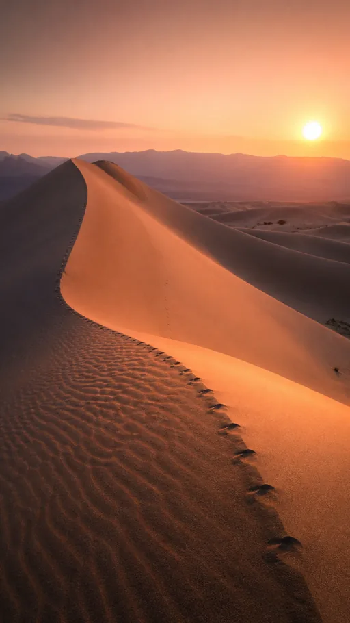 Towering Wind-carved Sand Dunes — Nature & Landscapes wallpaper