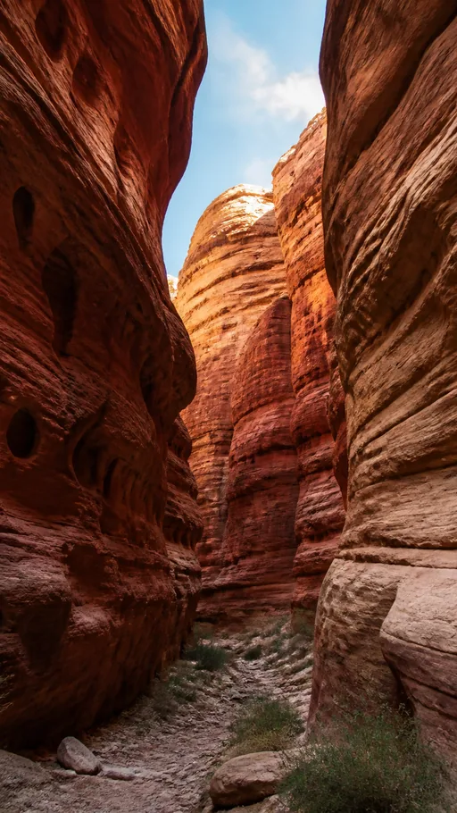 Narrow Sandstone Canyon Opening — Nature & Landscapes wallpaper