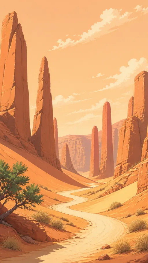Tall Sandstone Canyon Glowing — Nature & Landscapes wallpaper