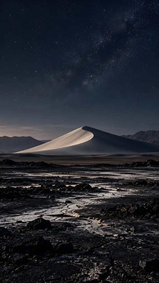 Pale Dune Under the Stars — Nature & Landscapes wallpaper