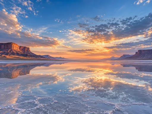 Flooded Salt Flat and Mesas — Nature & Landscapes wallpaper