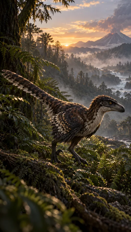 Feathered Raptor in the Ferns — Animals & Wildlife wallpaper