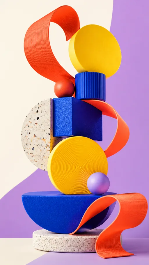 Joyful High-energy Composition — Minimal & Color wallpaper