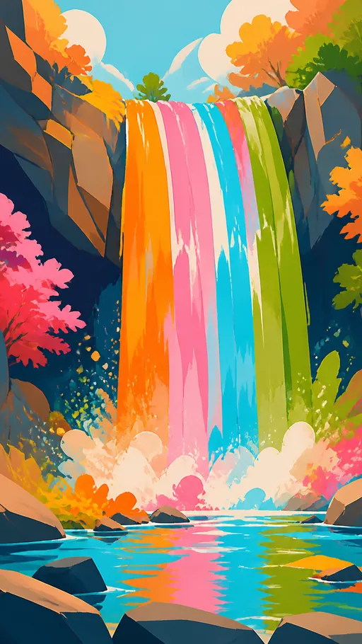 2D Animated Color Celebration — Minimal & Color wallpaper