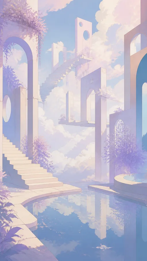 Tall Pastel Dreamscape — Fantasy wallpaper