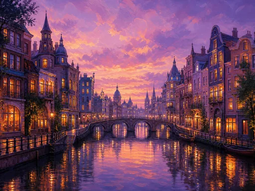 Broad Canal City — Cities & Architecture Galaxy Fold wallpaper
