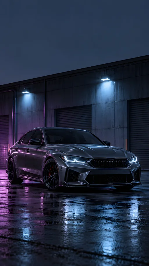 Sports Sedan Under Blue Light — Cars & Vehicles phone wallpaper