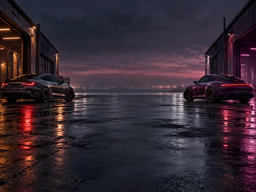Two Coupes at the Warehouse — Cars & Vehicles Galaxy Fold wallpaper