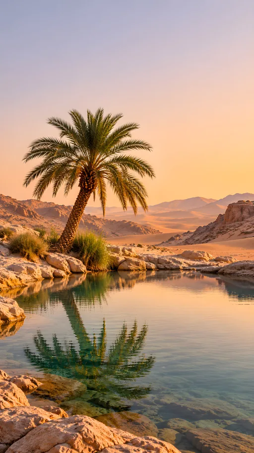 Date Palm at the Oasis Pool — Nature & Landscapes wallpaper