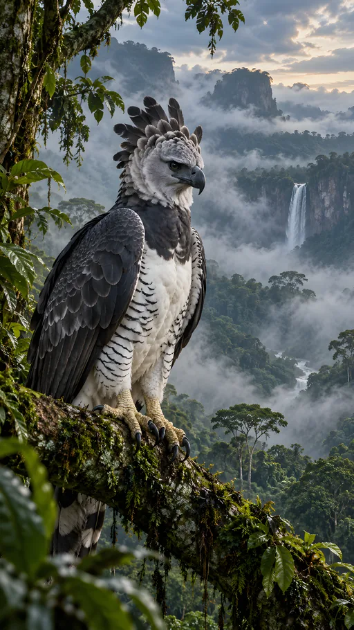 Harpy Eagle in Jade Mist — Animals & Wildlife wallpaper
