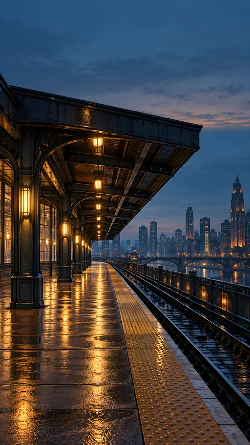 Elevated Platform at Blue Hour — Cities & Architecture wallpaper