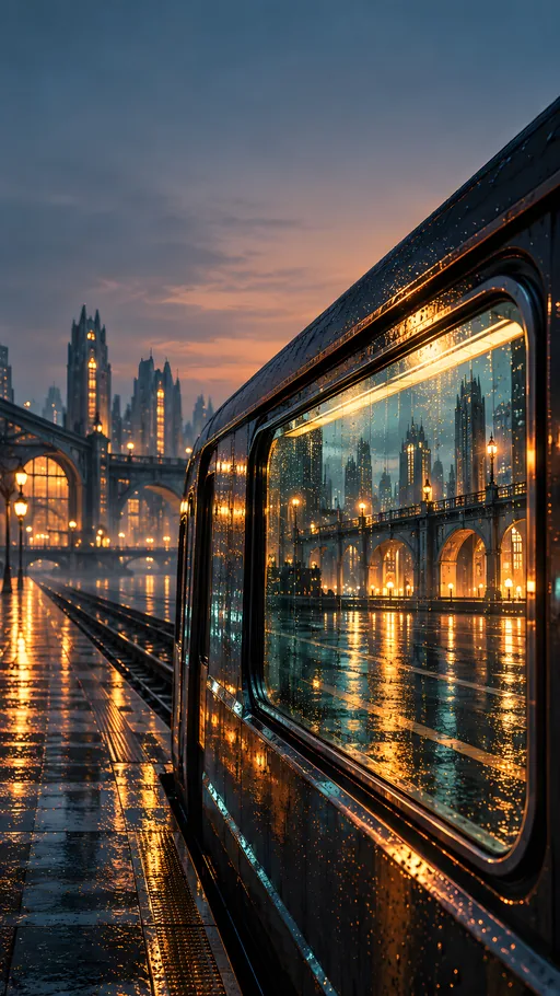 Train Window in Wet Light — Cities & Architecture wallpaper