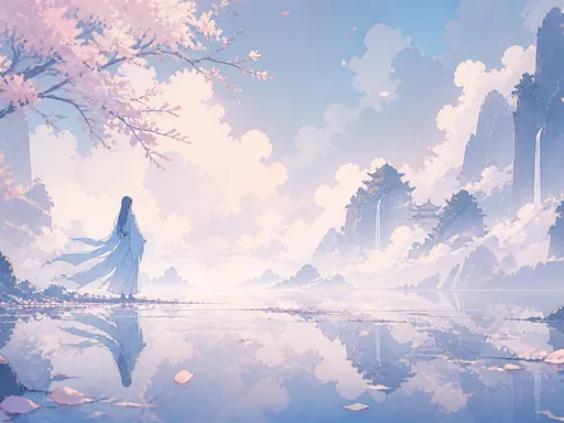 Delicate 2D Ethereal Environment — Fantasy wallpaper