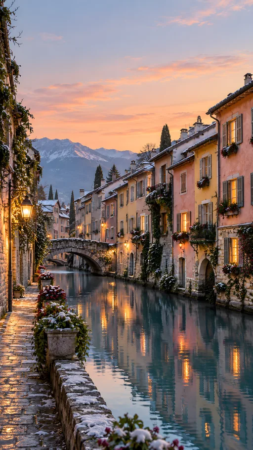 Pastel Canal Houses — Cities & Architecture wallpaper