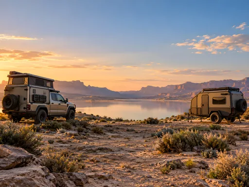 Camper Truck and Trailer — Cars & Vehicles Galaxy Fold wallpaper