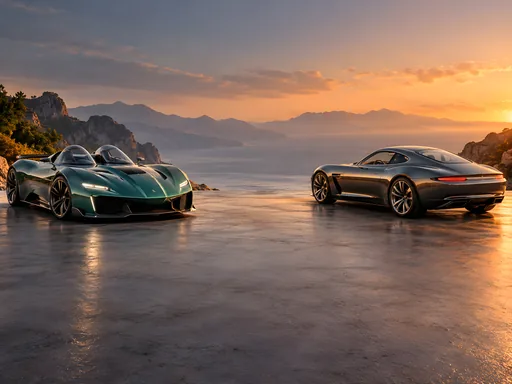 Split-Canopy Car and Long-Tail Coupe — Cars & Vehicles Galaxy Fold wallpaper