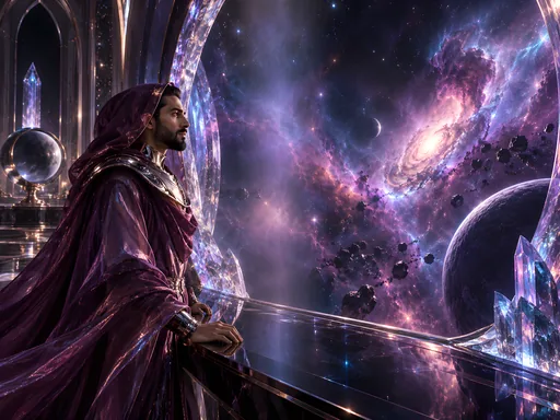 Explorer at a Crystal Portal — People & Portraits wallpaper