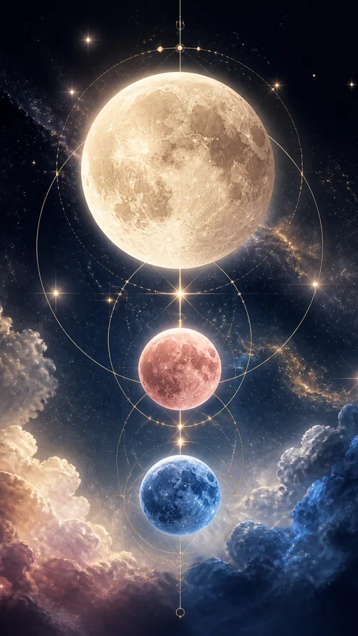 Decorative Imaginative Celestial Composition — Space wallpaper