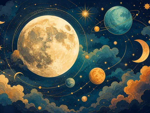 Richly Illustrated Celestial Arrangement — Space wallpaper