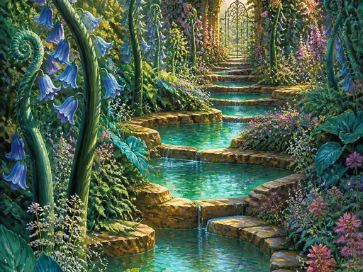 Imaginative Garden — Fantasy Galaxy Fold wallpaper