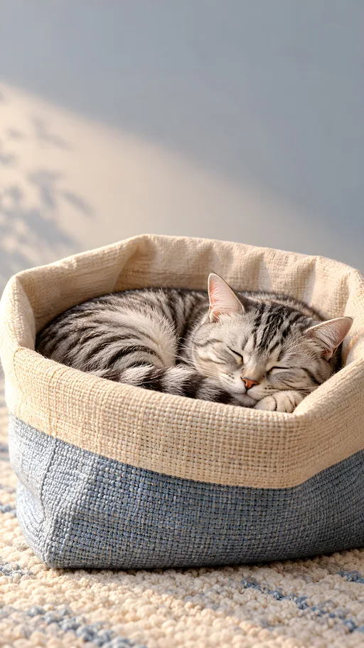 Silver Tabby in a Linen Basket — Pets wallpaper