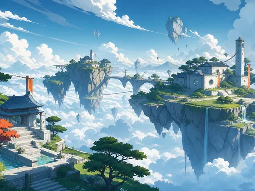 Wide Premium Anime Environment — Fantasy Galaxy Fold wallpaper