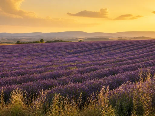 Broad Lavender Field Flowing — Flowers & Plants Galaxy Fold wallpaper