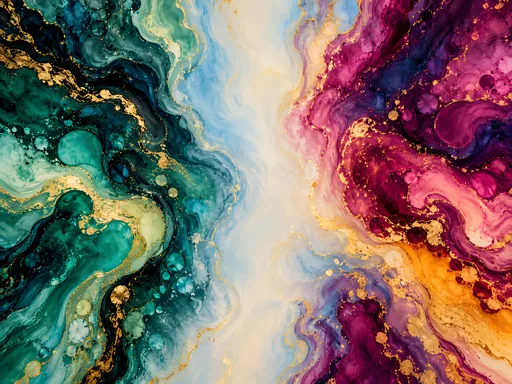 Marbled Color Fields — Abstract wallpaper