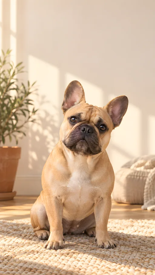 Fawn Frenchie in Window Light — Pets wallpaper