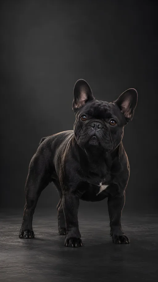 Black Frenchie Studio Portrait — Pets wallpaper