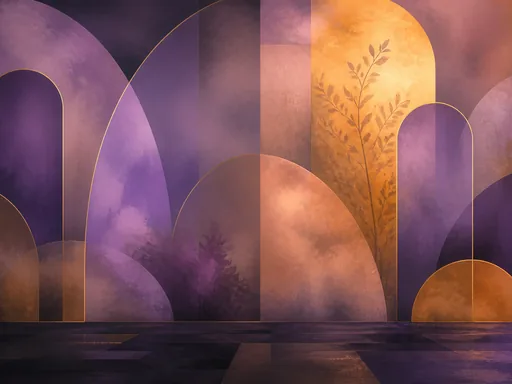 Wide 2D Animated Composition — Abstract Galaxy Fold wallpaper