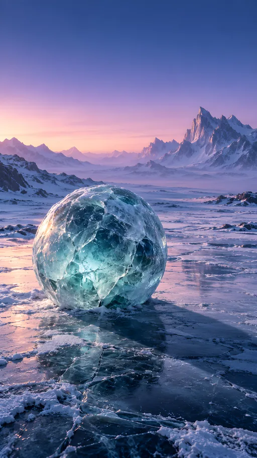 Ice Boulder and Its Shadow — Space wallpaper